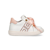 Elisabetta Franchi La Mia Bambina Sneakers Bianco/Rosa con Strass per Neonate