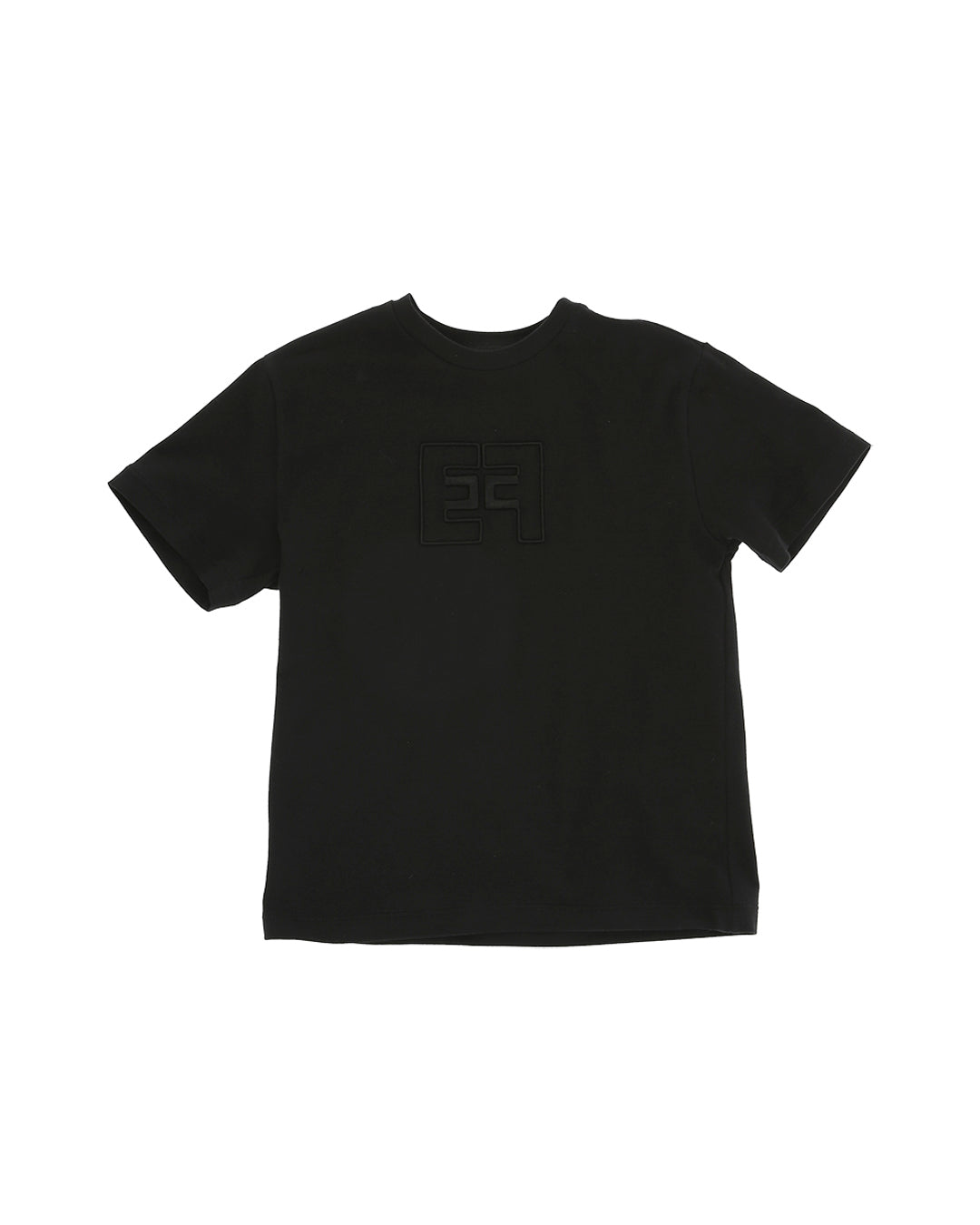 Elisabetta Franchi La Mia Bambina T-shirt Nera con Logo per Bambine