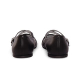 Twinset Kids Ballerine in Pelle Nero per Bambine