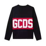 Gcds Kids T-Shirt a Maniche Lunghe con Banda Logata Rossa Unisex
