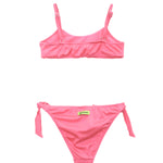 4GIVENESS Costume Bikini Fucsia a Fascia con Strass per Bambine