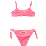 4GIVENESS Costume Bikini Fucsia a Fascia con Strass per Bambine