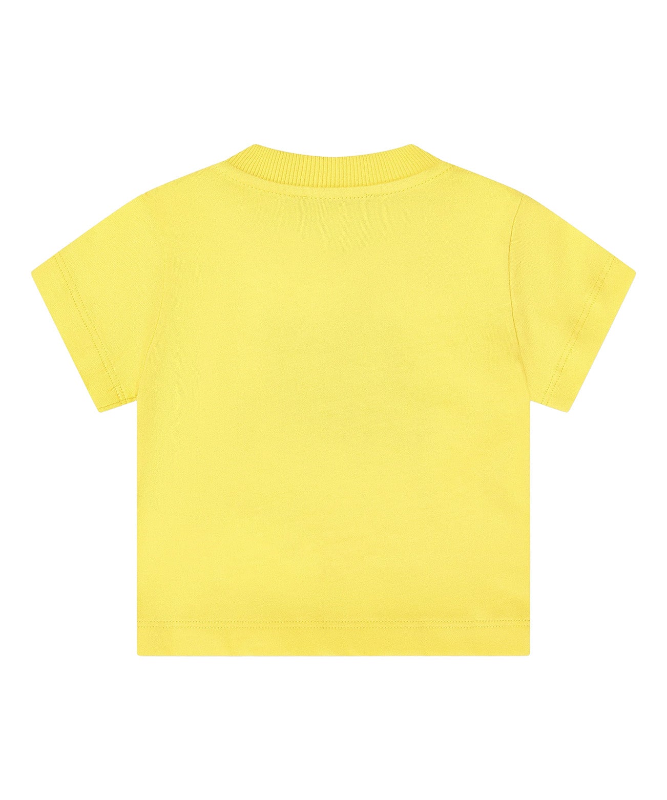 Moschino Kids T-Shirt Giallo con Logo Teddy Bear per Neonate