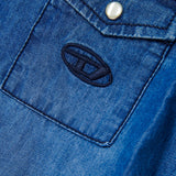 Diesel Kids Camicia in Jeans con Ricamo Logo per Neonati