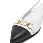 Twinset Ballerina Bianca a Punta con Oval T per Bambine