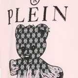 Philipp Plein Kids T-Shirt Rosa con Stampa Grafica per Bambine