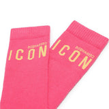 Dsquared2 Kids Calzini Rosa Con Logo