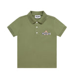 Moschino Kids Polo Verde con Logo Teddy Bear per Bambini