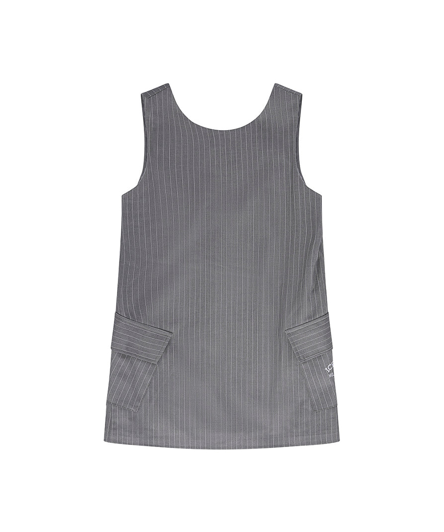 Iceberg Kids Abito Grigio Gessato per Bambine