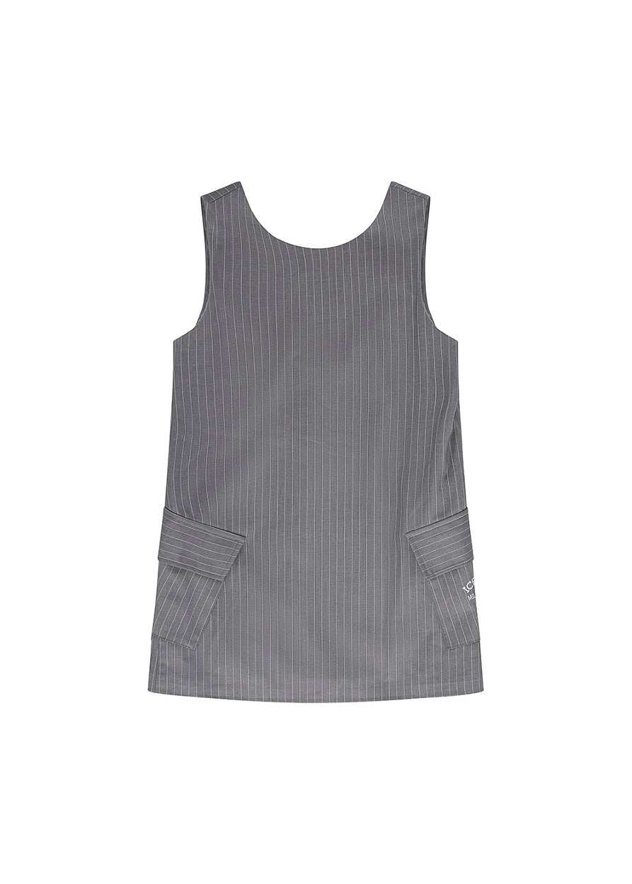 Iceberg Kids Abito Grigio Gessato per Bambine