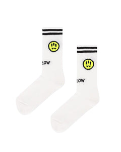 Barrow Kids Calzini Off-White con Logo Unisex