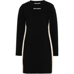 Palm Angels Kids Abito Nero con Logo per Bambine