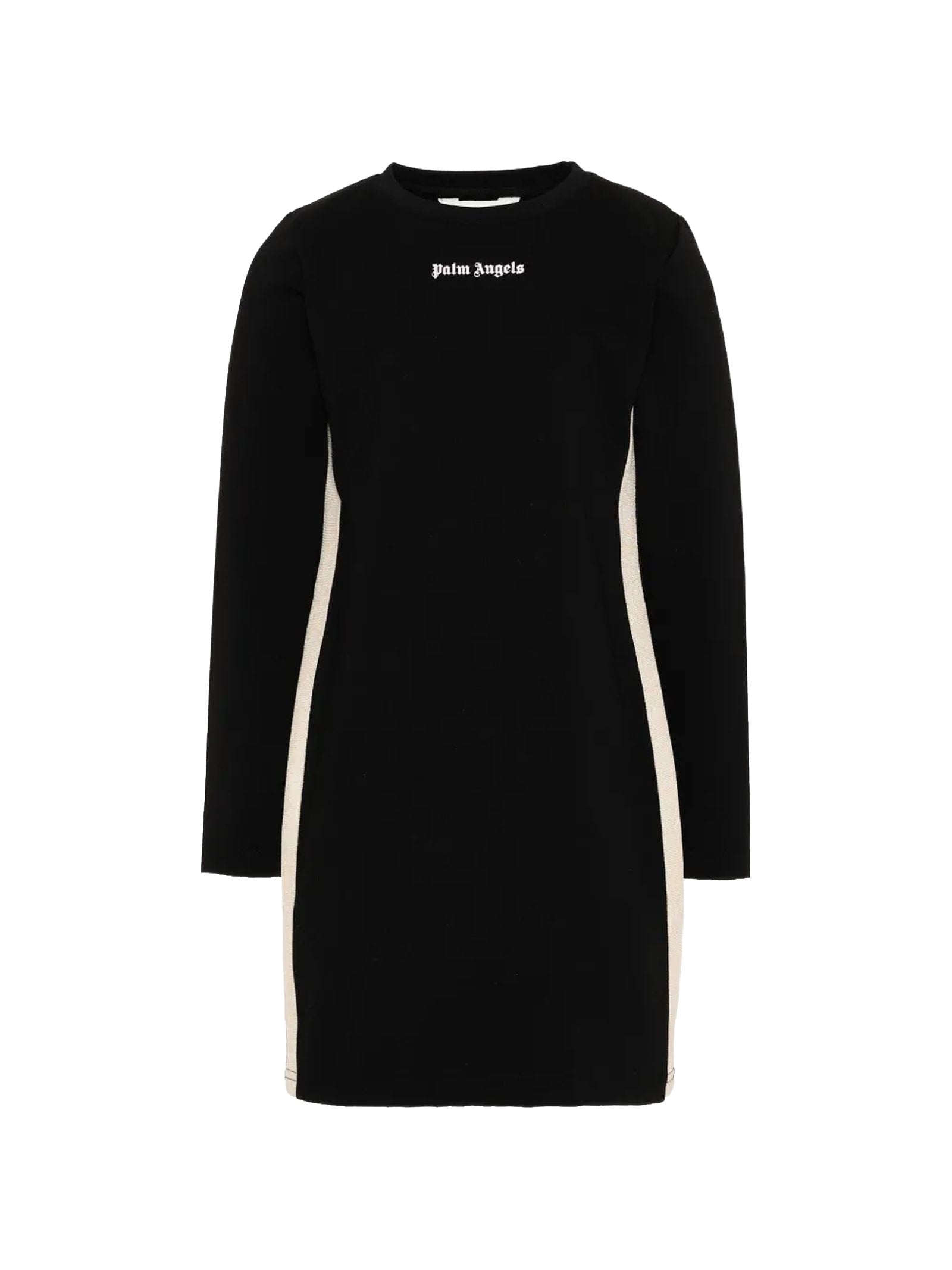 Palm Angels Kids Abito Nero con Logo per Bambine