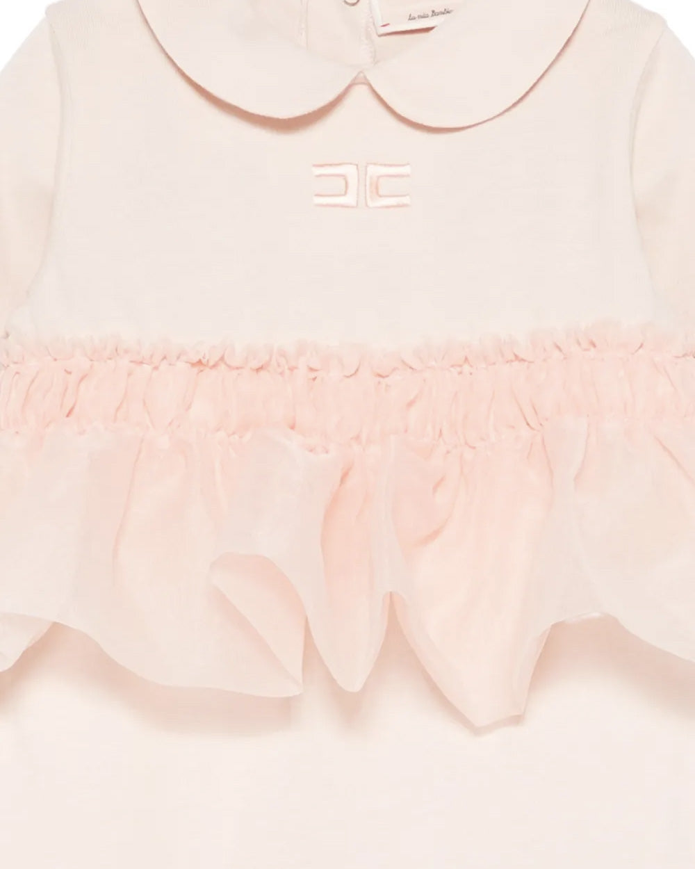 Elisabetta Franchi La Mia Bambina Tutina Rosa con Ruches per Neonate