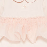 Elisabetta Franchi La Mia Bambina Tutina Rosa con Ruches per Neonate