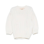 Elisabetta Franchi La Mia Bambina Maglione Burro Intrecciato per Bambine