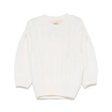 Elisabetta Franchi La Mia Bambina Maglione Burro Intrecciato per Bambine