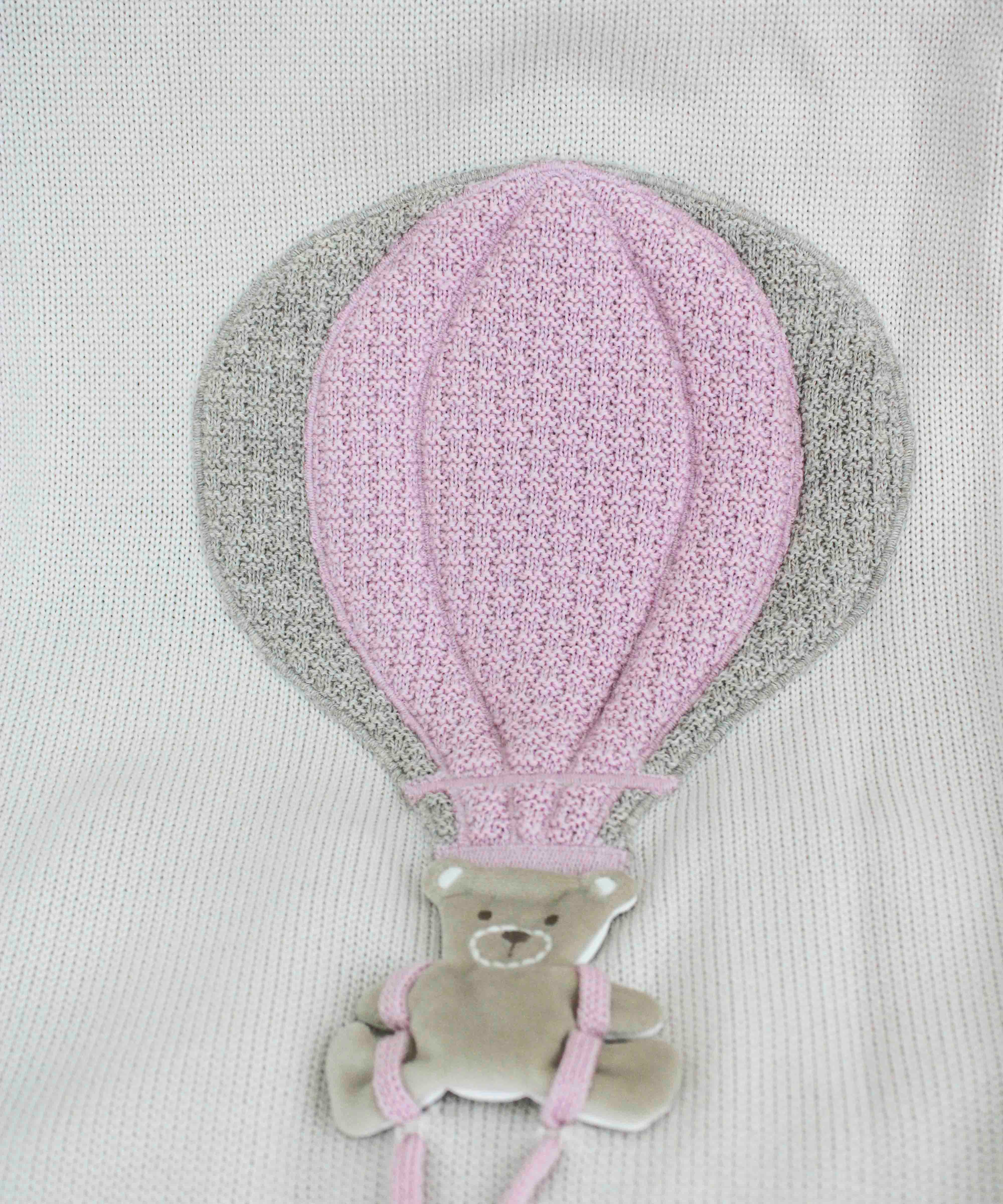 Marlù Coperta Rosa/Beige con Ricamo per Neonate (dettaglio)