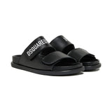 Dsquared2 Kids Sandalo Nero con Chiusura Strappo per Bambini