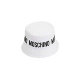 Moschino Kids Cappello Bucket Bianco con Logo