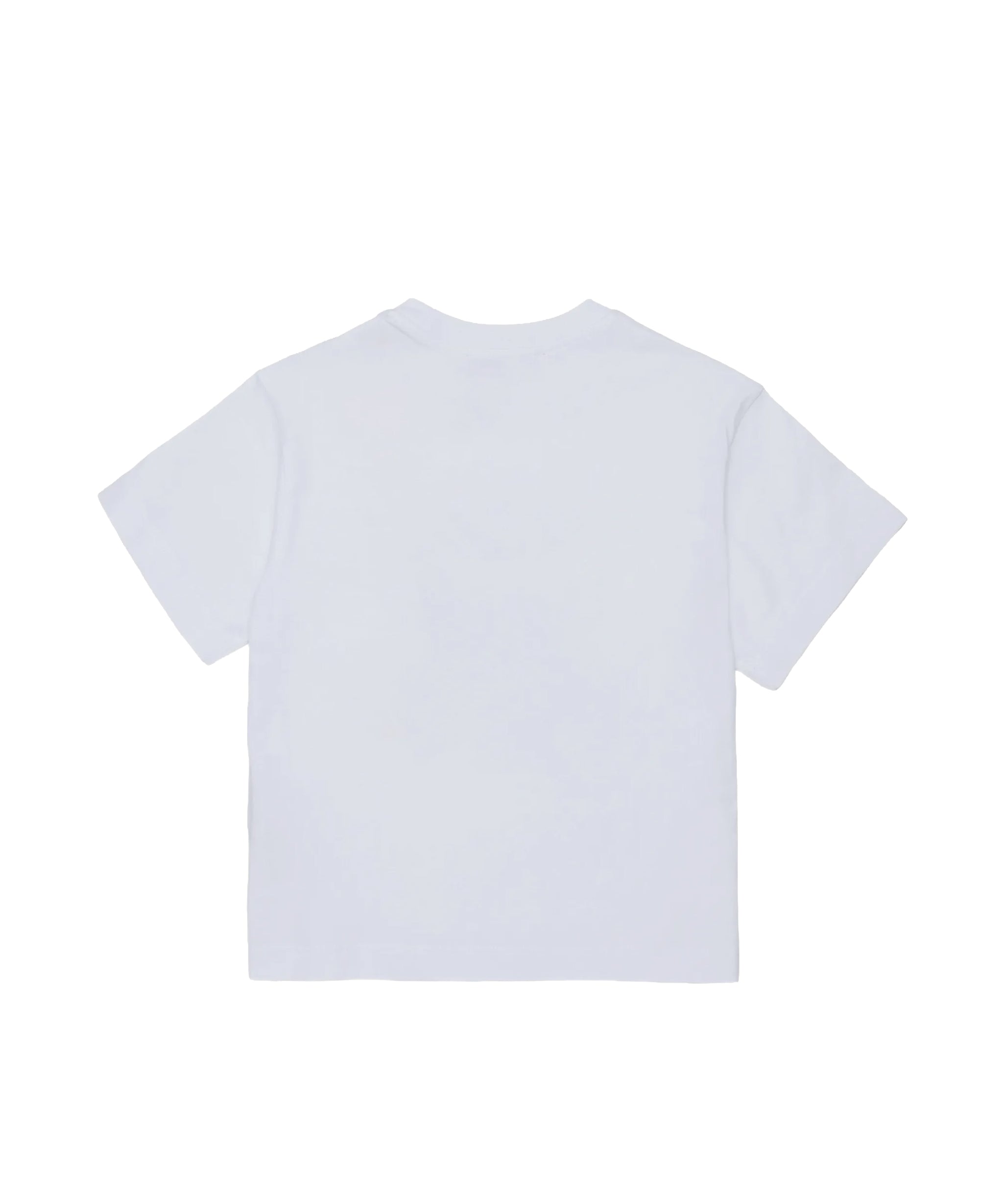 Max&Co Kids T-shirt Bianca con Stampa Logo Multicolore per Bambine