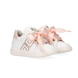 Elisabetta Franchi La Mia Bambina Sneakers Bianco/Rosa con Strass per Neonate