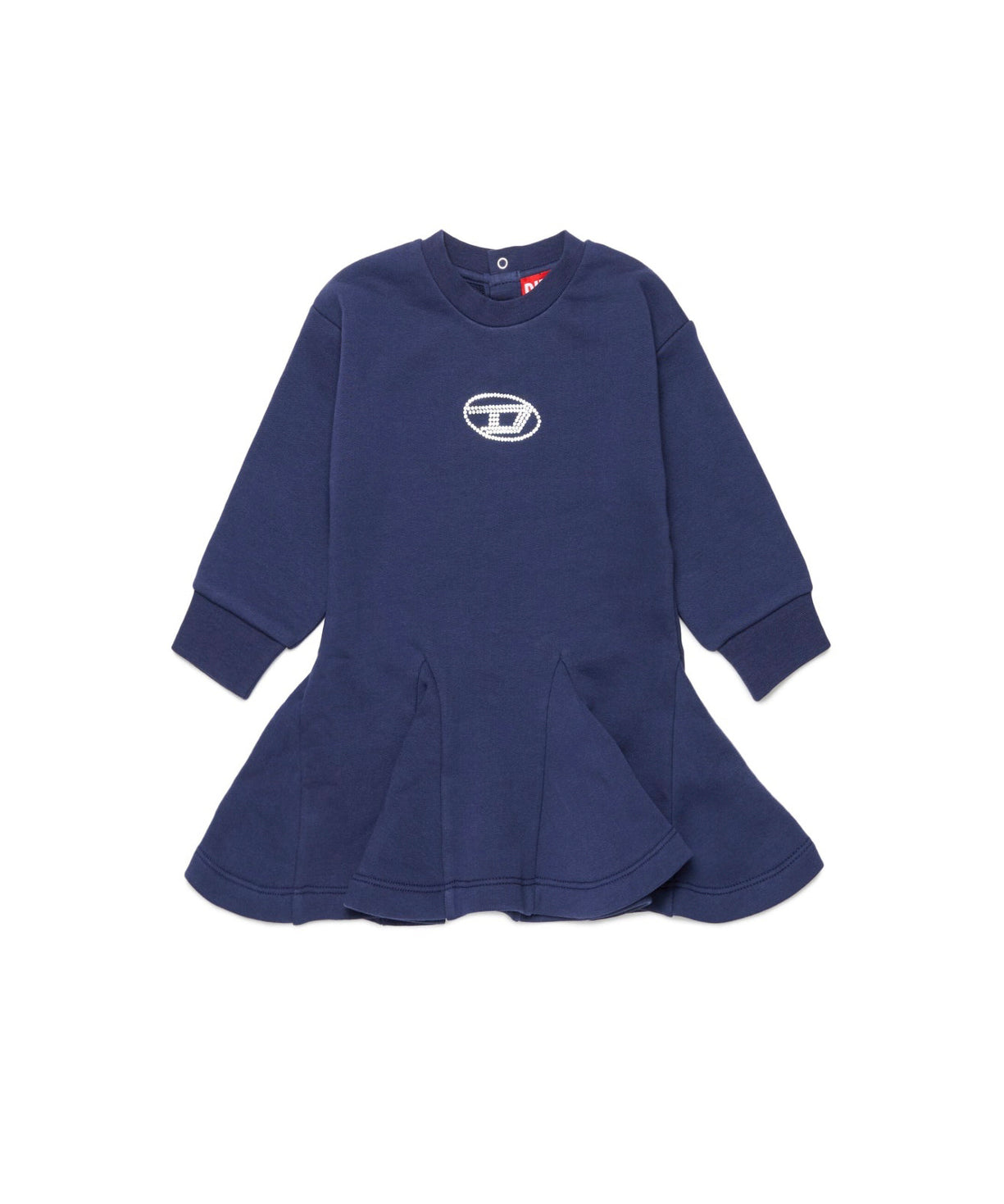 Diesel Kids Abito in Felpa con Plissé per Neonate
