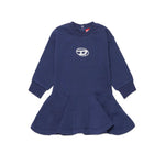 Diesel Kids Abito in Felpa con Plissé per Neonate