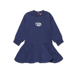Diesel Kids Abito in Felpa con Plissé per Neonate