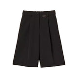 Twinset Kids Bermuda Nero con Logo per Bambine