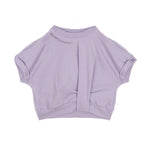 Elisabetta Franchi La Mia Bambina T-shirt Lilla con Dettaglio Ricamo Scritta Logo per Neonate