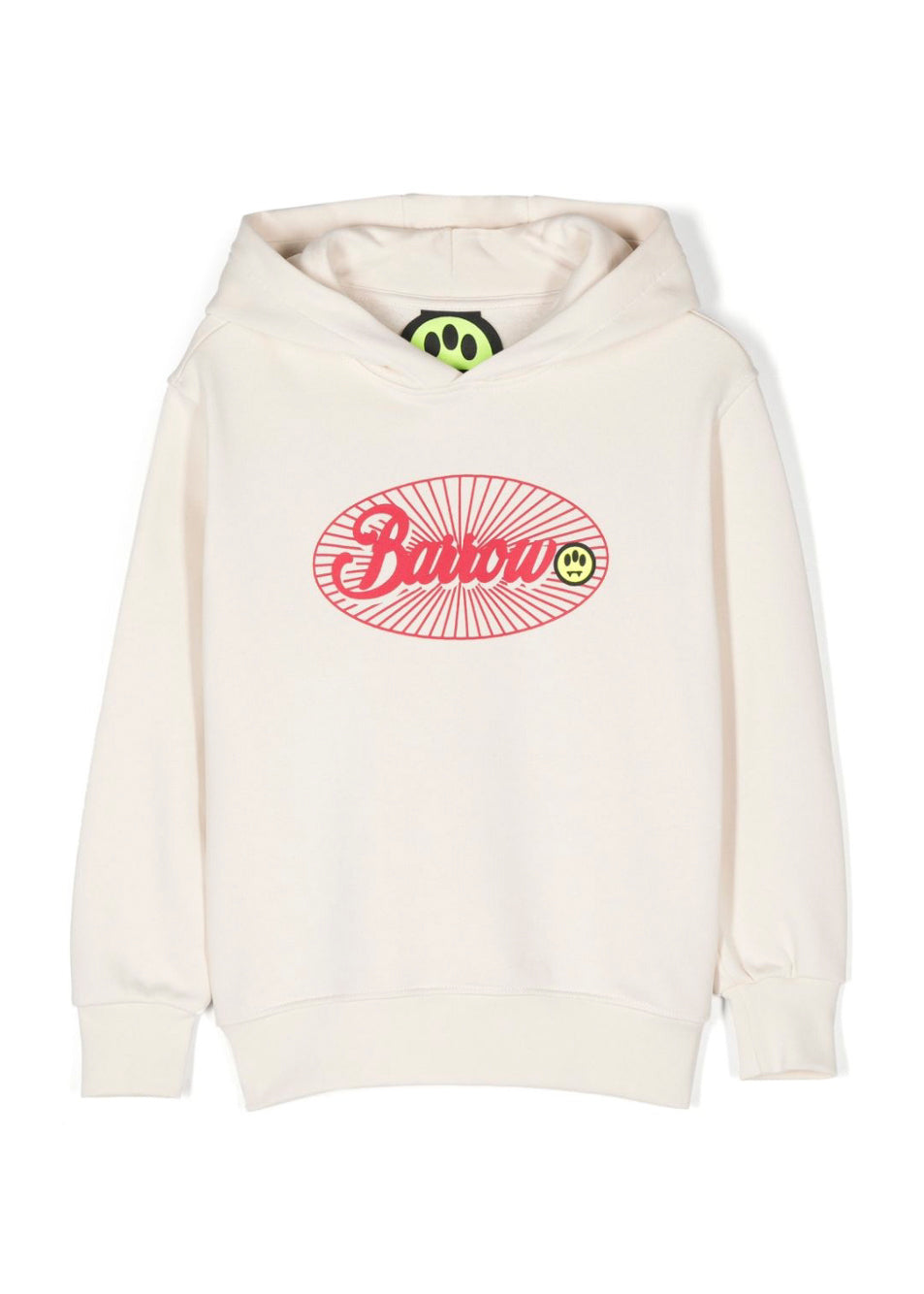 Barrow Kids Felpa con Cappuccio Crema con Stampa per Bambine