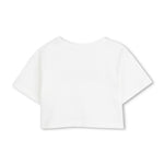 Michael Kors Kids T-Shirt Bianco con Logo Ricamato per Bambine