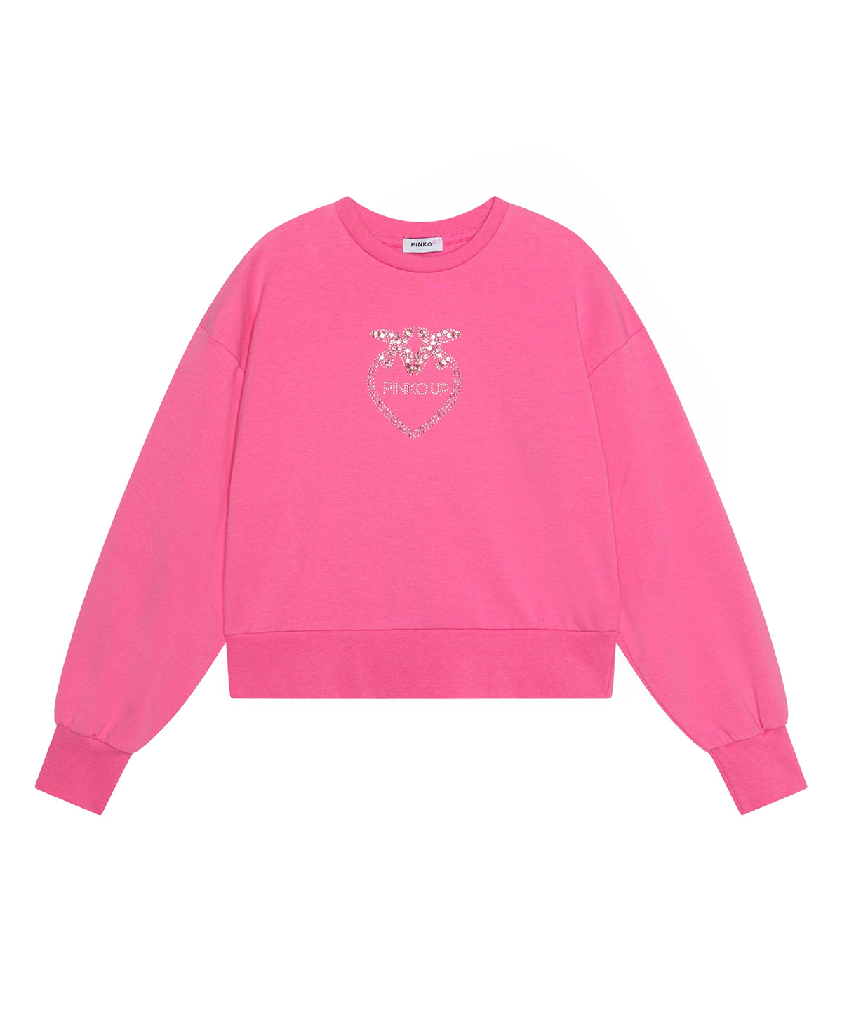 Pinko Kids Felpa Rosa con Logo Florence Kids (fronte)