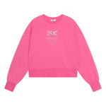 Pinko Kids Felpa Rosa con Logo Florence Kids (fronte)