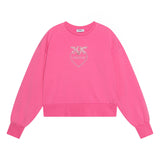 Pinko Kids Felpa Rosa con Logo Florence Kids (fronte)