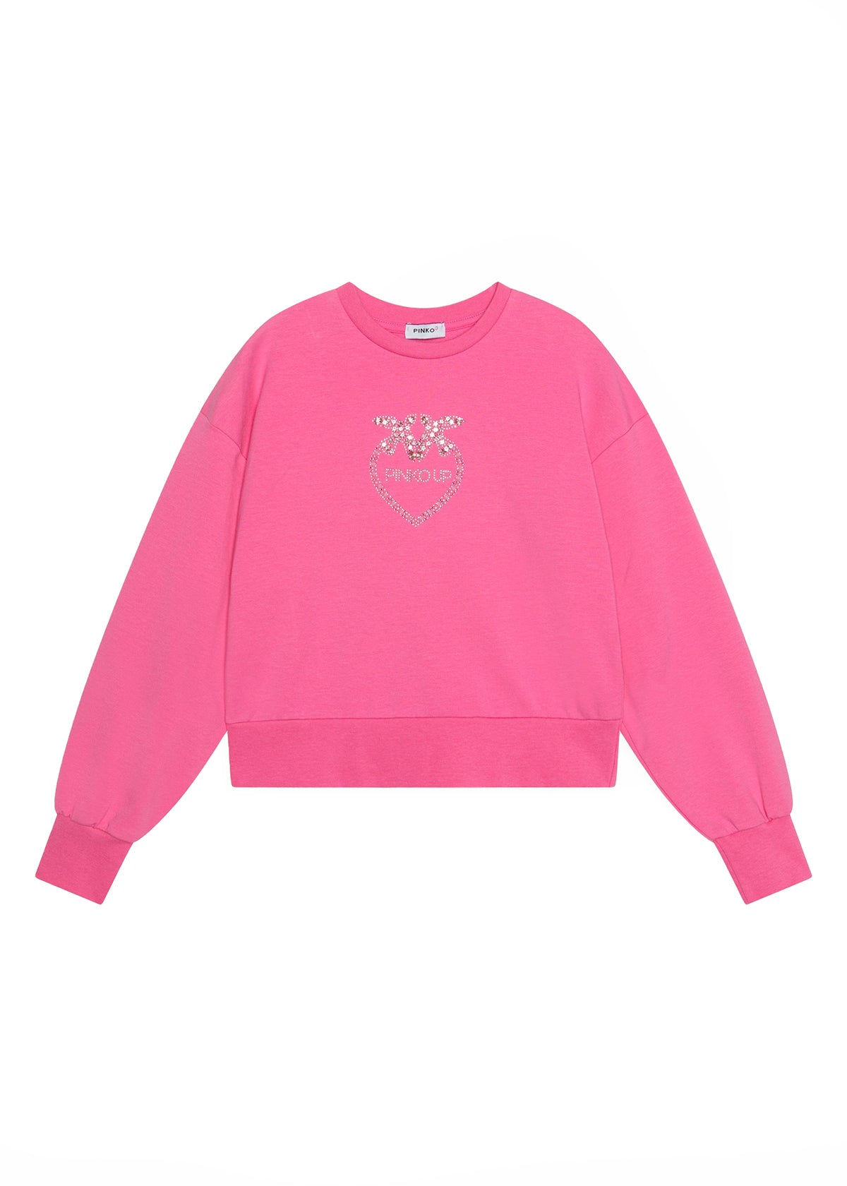 Pinko Kids Felpa Rosa con Logo Florence Kids (fronte)