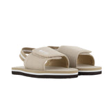 Boss Kids Ciabatte Beige con Chiusura a Strappo per Neonati