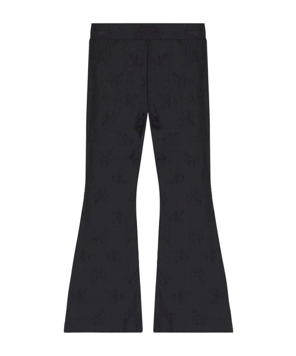 Calvin Klein Kids Leggings Neri Svasati per Bambine (retro)