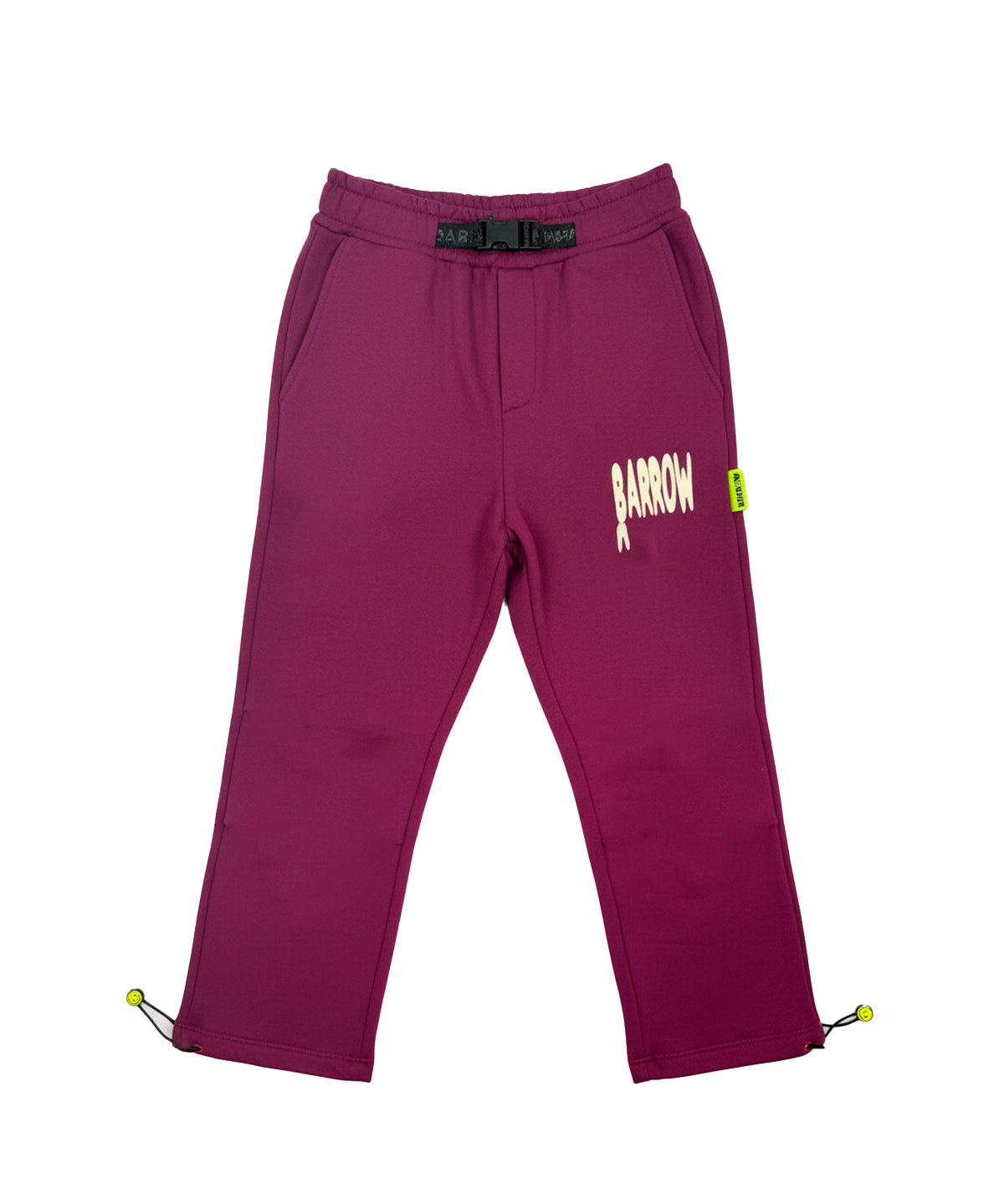 Barrow Kids Pantalone di Tuta Amaranto con Stampa ed Elastici per Bambine