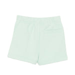 Palm Angels Kids Short Panna con Logo Celeste per Neonato