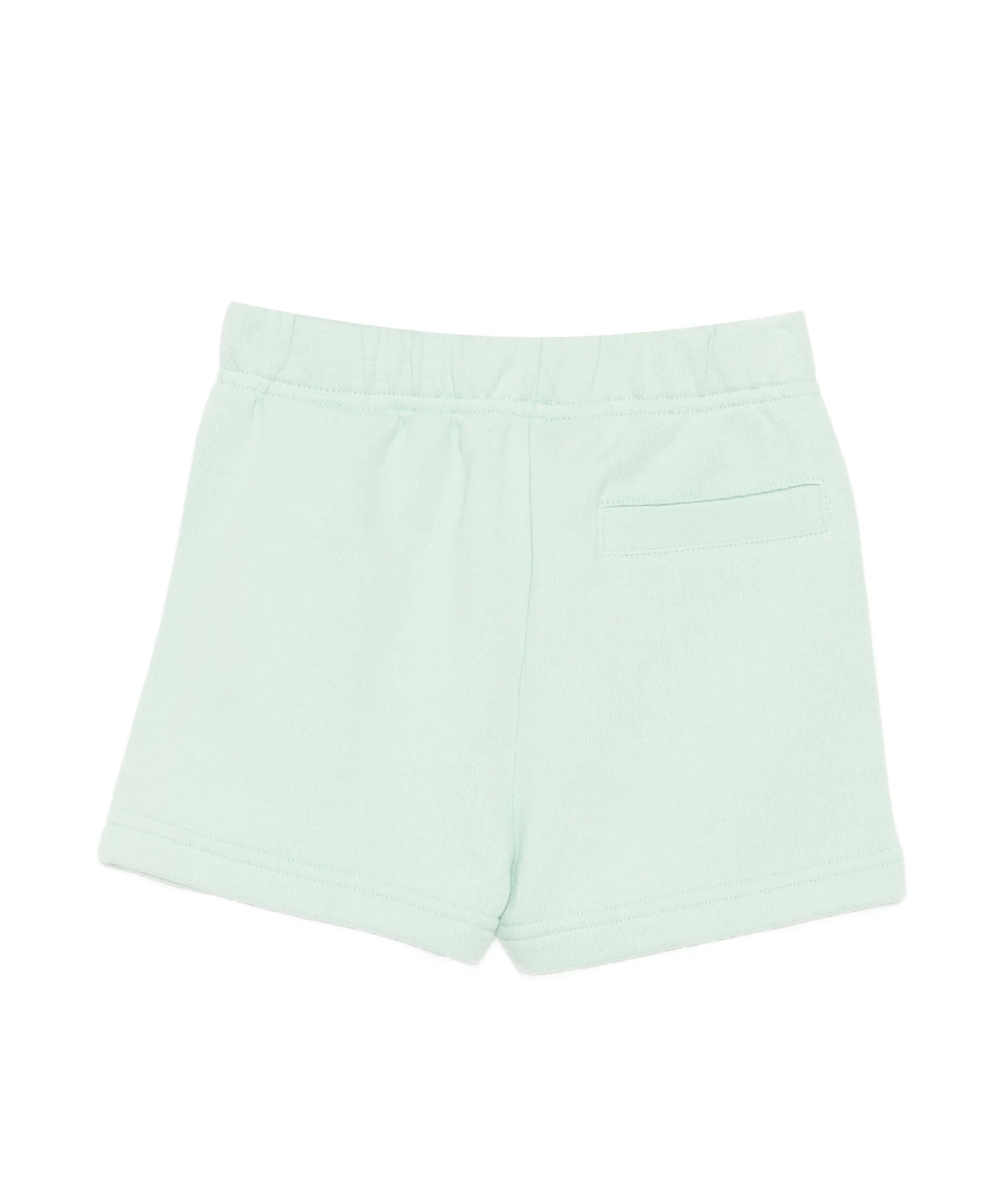 Palm Angels Kids Short Panna con Logo Celeste per Neonato