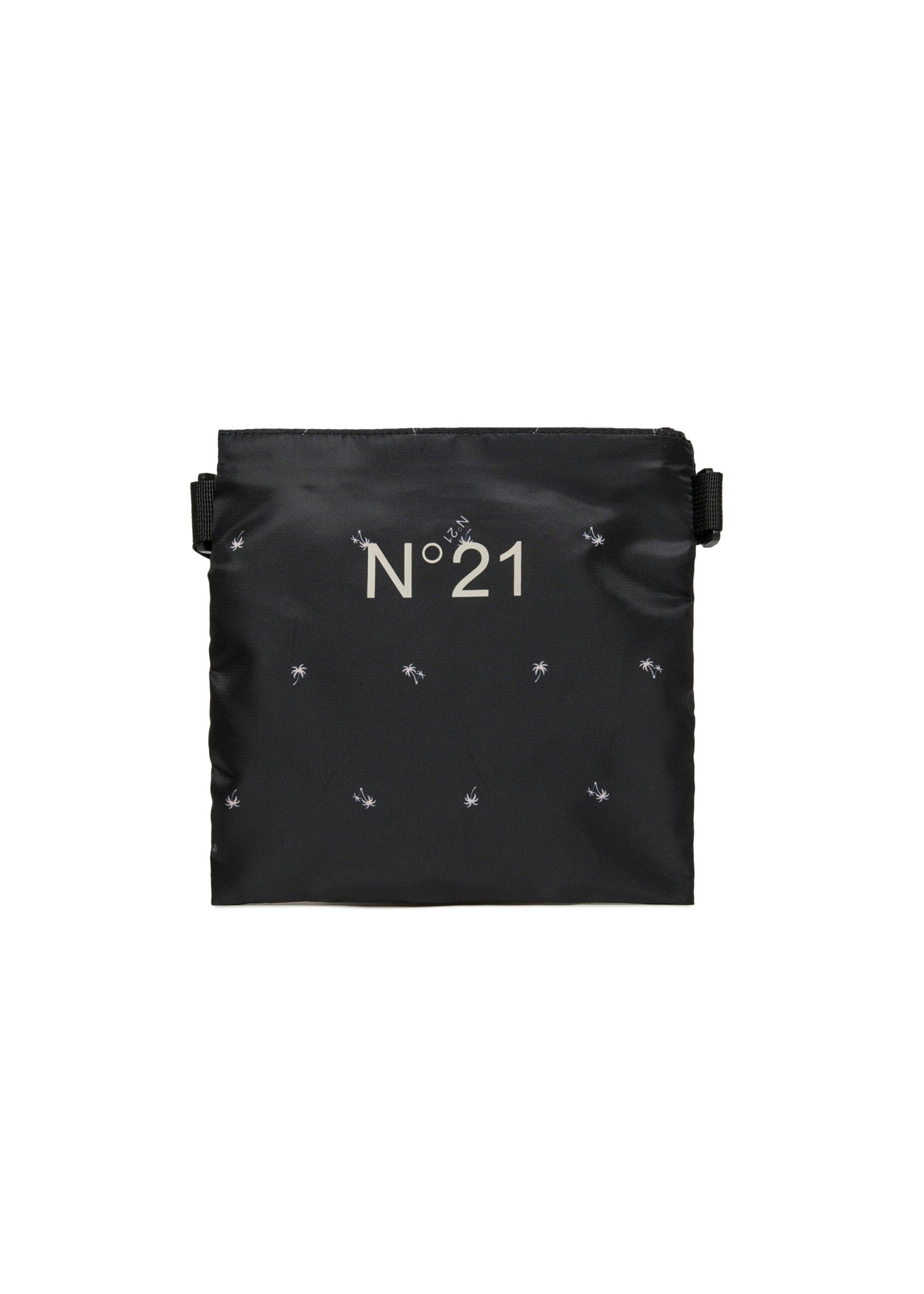 N°21 Kids Borsa Nera All Over Palms per Bambine