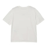 Elisabetta Franchi La Mia Bambina T-Shirt Avorio con Logo a Contrasto per Bambine