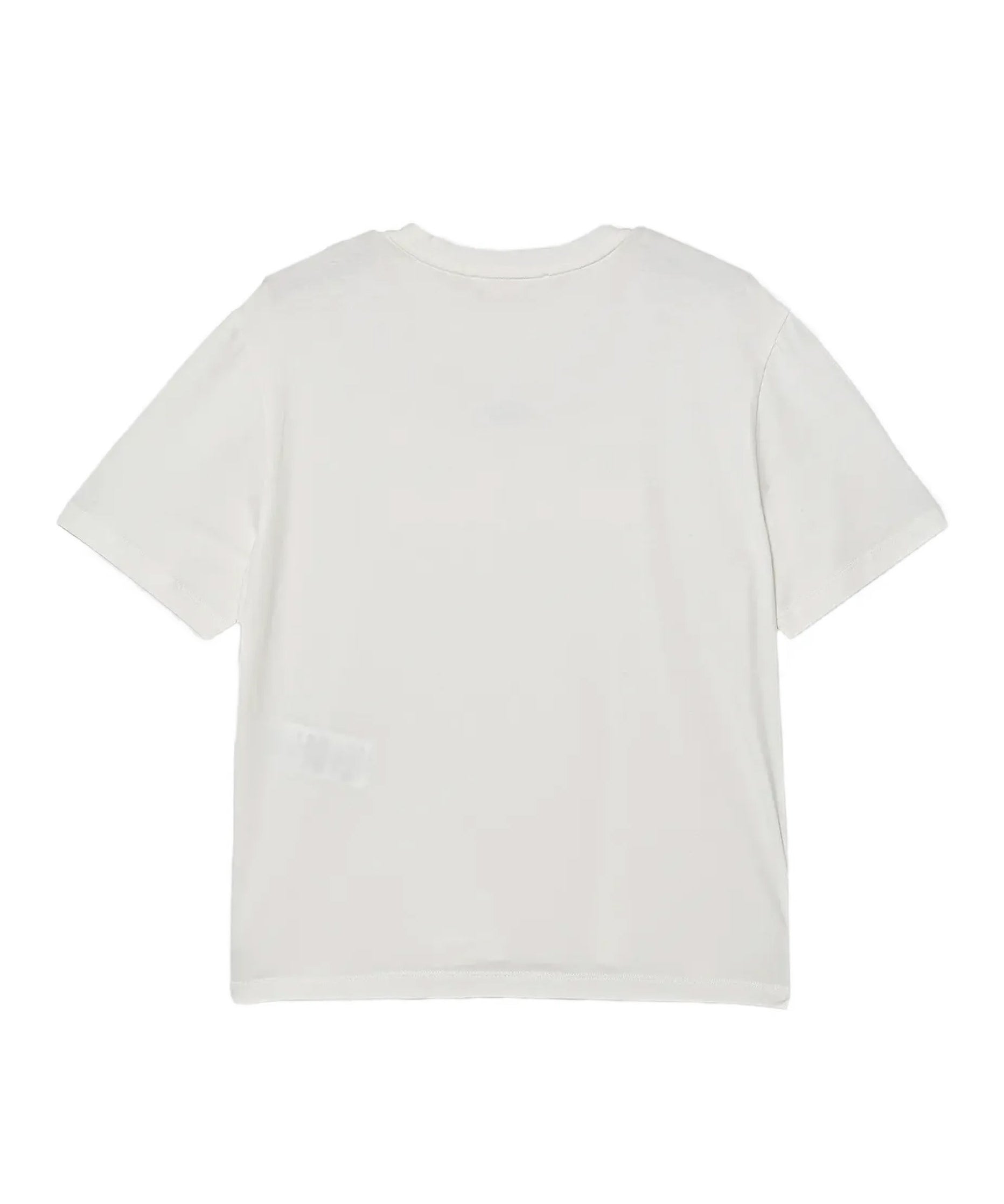Elisabetta Franchi La Mia Bambina T-Shirt Avorio con Logo a Contrasto per Bambine