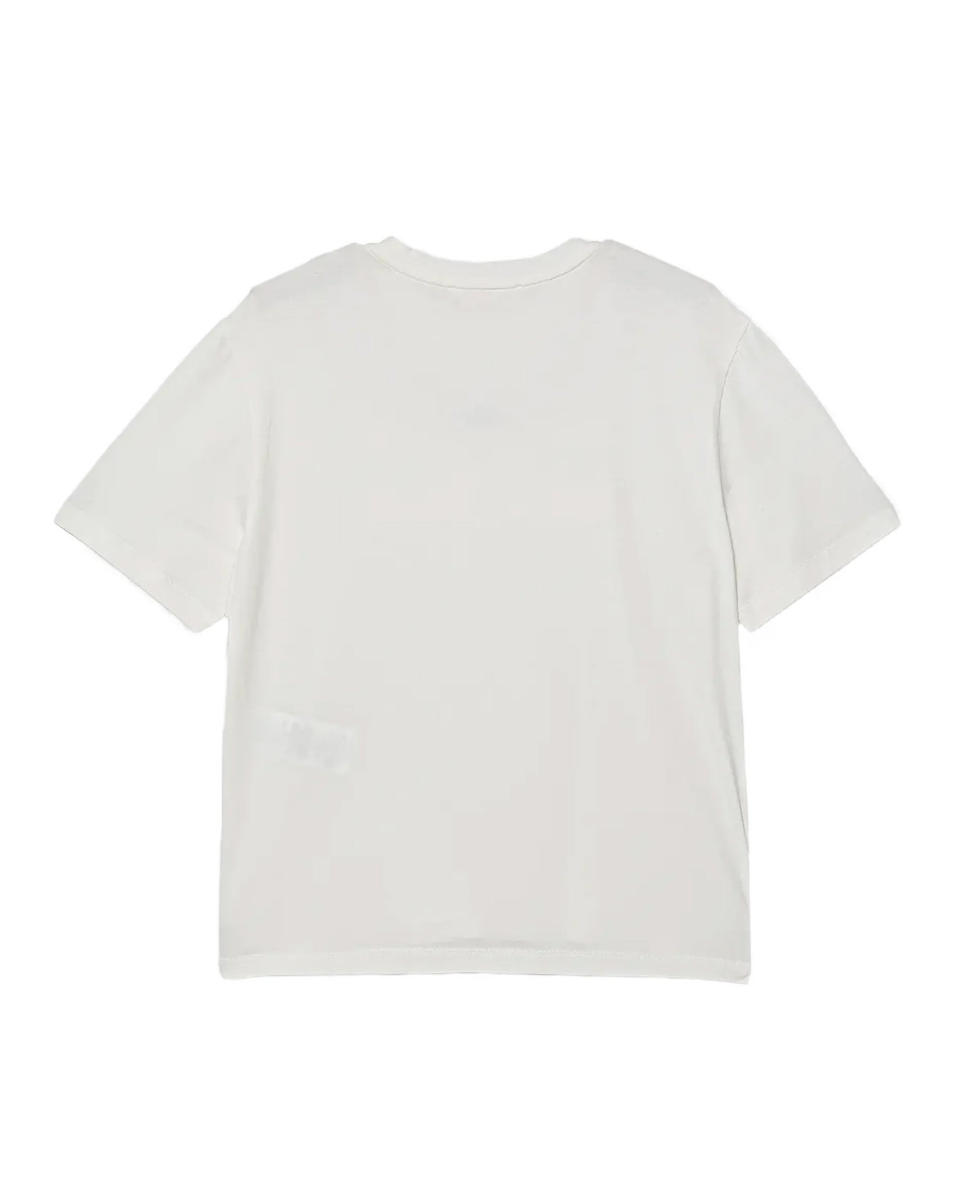 Elisabetta Franchi La Mia Bambina T-Shirt Avorio con Logo a Contrasto per Bambine