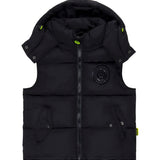 Barrow Kids Giubbino Gilet Nero con Cappuccio per Bambini