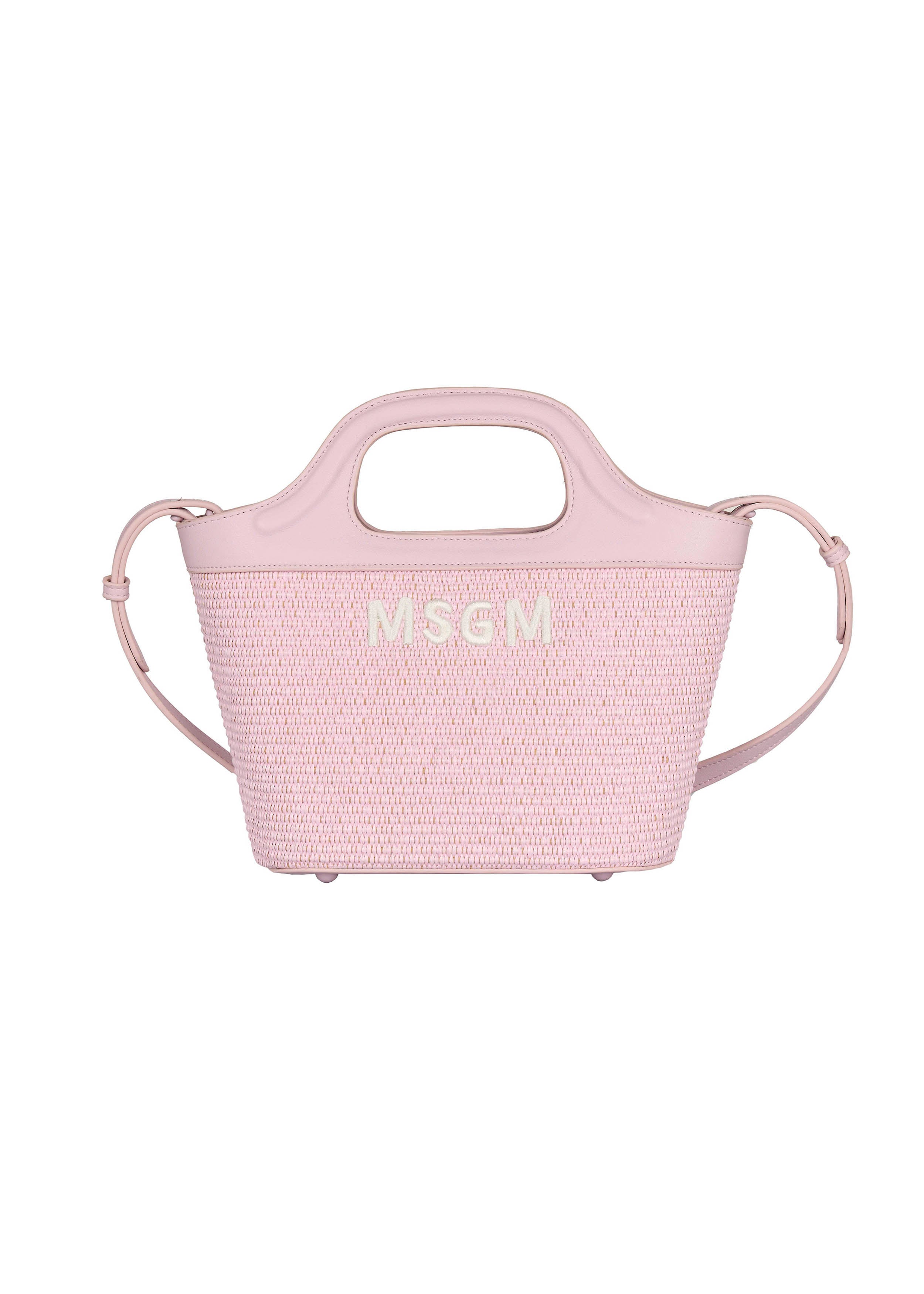 MSGM Kids Borsa Rosa con Logo per Bambine