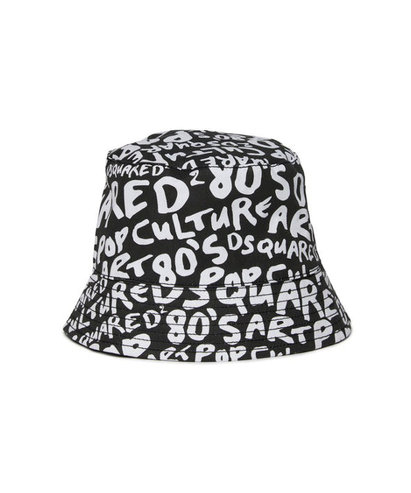 Dsquared Kids Cappello Pescatore con Logo All-over