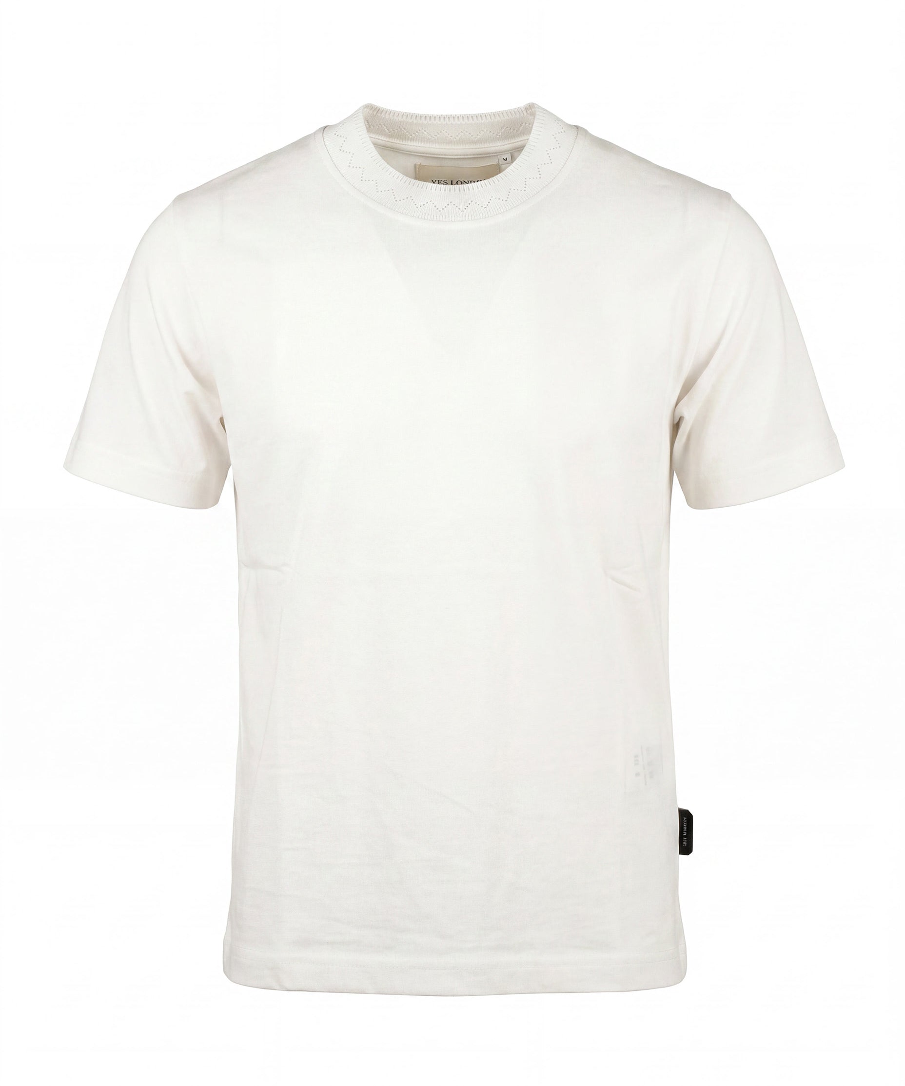 Yes London Kids T-Shirt Bianco con Colletto Ricamato per Bambini